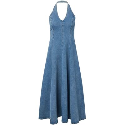 Pieces Pcfranna Sl Halterneck Dress Dnm D2D S LIGHT BLUE DENIM S Pieces Pcfranna Sl Halterneck Dress Dnm D2D S LIGHT BLUE DENIM S