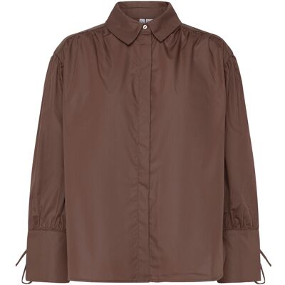 Pieces Pcanni Ls Pleated Detail Shirt Wvn D2D L HOT FUDGE L Pieces Pcanni Ls Pleated Detail Shirt Wvn D2D L HOT FUDGE L
