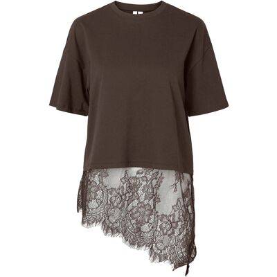 Pieces Pcmave Ss Lace T-Shirt Jrs Dm M HOT FUDGE M Pieces Pcmave Ss Lace T-Shirt Jrs Dm M HOT FUDGE M