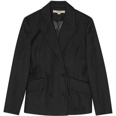 REMAIN Birger Christensen Fitted Blazer 40 BLACK 40 REMAIN Birger Christensen Fitted Blazer 40 BLACK 40
