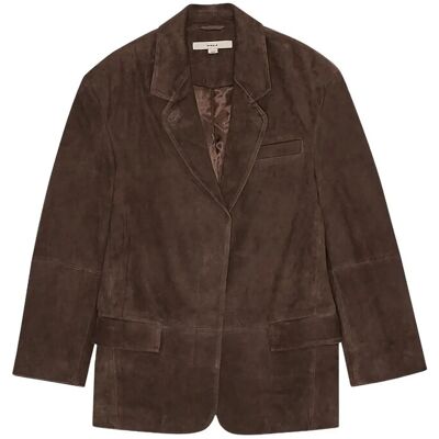REMAIN Birger Christensen Oversized Suede Blazer 36 CHICORY COFFEE 36 REMAIN Birger Christensen Oversized Suede Blazer 36 CHICORY COFFEE 36