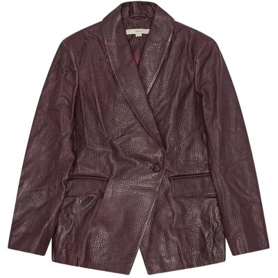 REMAIN Birger Christensen Heavy Leather Blazer 36 CABERNET447 36 REMAIN Birger Christensen Heavy Leather Blazer 36 CABERNET447 36