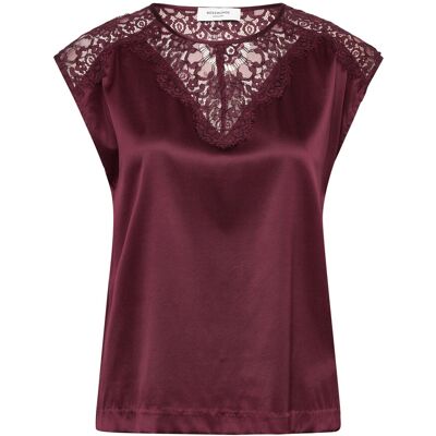Rosemunde Rwjade Silk Sl Lace Top 34 TAWNY PORT 34 Rosemunde Rwjade Silk Sl Lace Top 34 TAWNY PORT 34