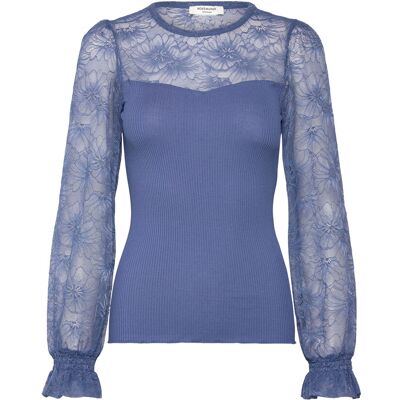 Rosemunde Rwbeatha Silk Ls Full Lace T-Shirt S DUTCH BLUE S Rosemunde Rwbeatha Silk Ls Full Lace T-Shirt S DUTCH BLUE S