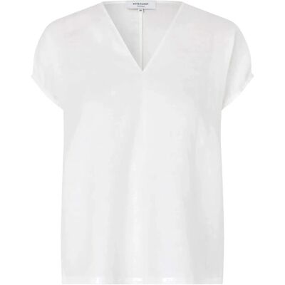 Rosemunde Rwesther Linen Capsleeve Top 38 NEW WHITE 38 Rosemunde Rwesther Linen Capsleeve Top 38 NEW WHITE 38