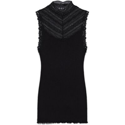 Rosemunde Rwbenita Silk Sl Turtleneck Lace Top M BLACK M Rosemunde Rwbenita Silk Sl Turtleneck Lace Top M BLACK M