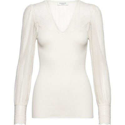 Rosemunde Silk T-Shirt W/ Lace L IVORY L Rosemunde Silk T-Shirt W/ Lace L IVORY L