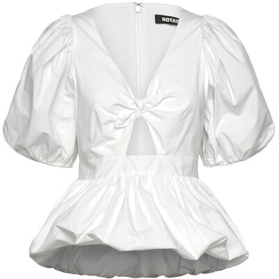 ROTATE Puff Sleeve Bubble Top 36 BRIGHT WHITE 36 ROTATE Puff Sleeve Bubble Top 36 BRIGHT WHITE 36