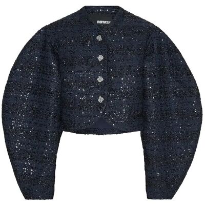 ROTATE Boucle Short Jacket 38 NAVY BLAZER 38 ROTATE Boucle Short Jacket 38 NAVY BLAZER 38