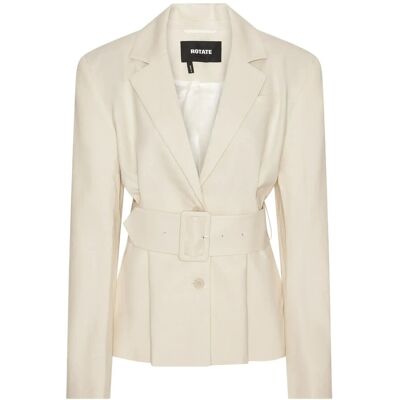 ROTATE Linen Suiting Blazer 40 PUMICE STONE 40 ROTATE Linen Suiting Blazer 40 PUMICE STONE 40