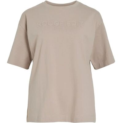 ROUGE EDIT Rounella 2/4 O-Neck Oversized Tee XS DOVE XS ROUGE EDIT Rounella 2/4 O-Neck Oversized Tee XS DOVE XS