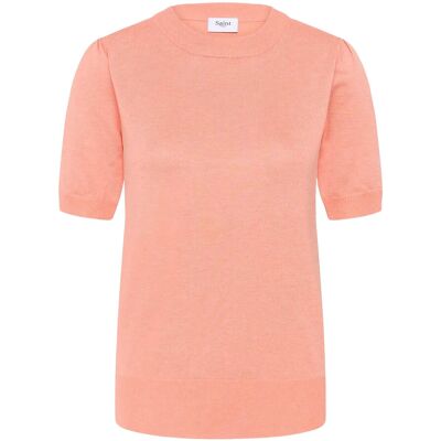 Saint Tropez Milasz Ss Pullover XL BLOOMING DAHLIA MELANGE XL Saint Tropez Milasz Ss Pullover XL BLOOMING DAHLIA MELANGE XL