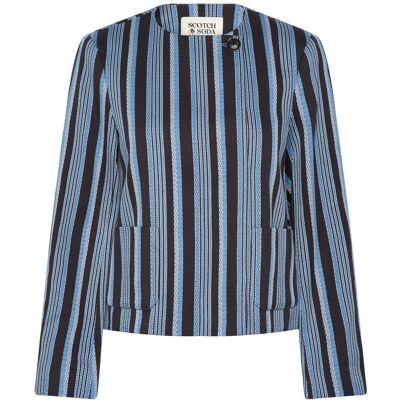 Scotch & Soda Textured Stripe Casual Blazer S LUNAR PIER STRIPE S Scotch & Soda Textured Stripe Casual Blazer S LUNAR PIER STRIPE S