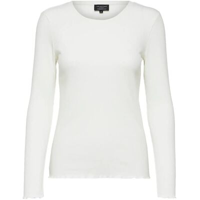 Selected Slfanna Ls Crew Neck Tee S Noos XXL SNOW WHITE XXL Selected Slfanna Ls Crew Neck Tee S Noos XXL SNOW WHITE XXL