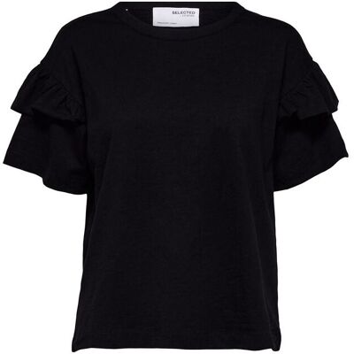 Selected Slfrylie Ss Florence Tee M Noos XS BLACK XS Selected Slfrylie Ss Florence Tee M Noos XS BLACK XS