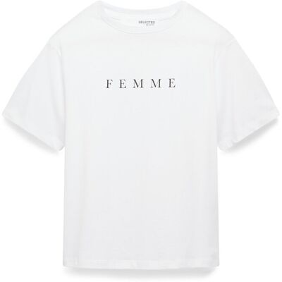 Selected Slwvilja Ss Printed Tee W Noos M BRIGHT WHITE M Selected Slwvilja Ss Printed Tee W Noos M BRIGHT WHITE M
