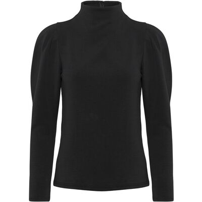 Selected Slffenja Ls T-Neck Top B Noos XS BLACK XS Selected Slffenja Ls T-Neck Top B Noos XS BLACK XS