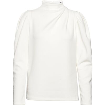 Selected Slffenja Ls T-Neck Top B Noos M SNOW WHITE M Selected Slffenja Ls T-Neck Top B Noos M SNOW WHITE M