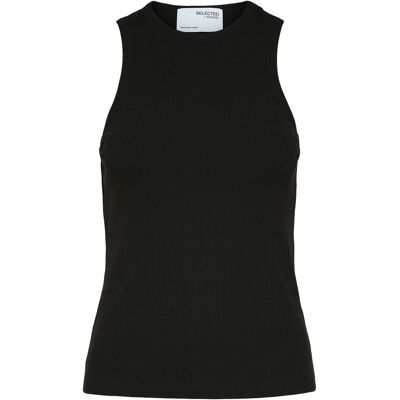 Selected Slwanna O-Neck Tank Top Noos XL BLACK XL Selected Slwanna O-Neck Tank Top Noos XL BLACK XL