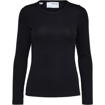 Selected Slfdianna Ls O-Neck Top Noos XL BLACK XL Selected Slfdianna Ls O-Neck Top Noos XL BLACK XL