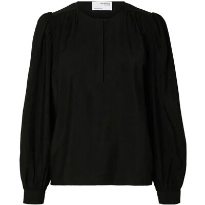 Selected Slflida Ls Top B 36 BLACK 36 Selected Slflida Ls Top B 36 BLACK 36