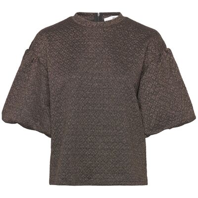 Selected Slfagnethe 2/4 O-Neck Jaquard Top XS BLACK XS Selected Slfagnethe 2/4 O-Neck Jaquard Top XS BLACK XS