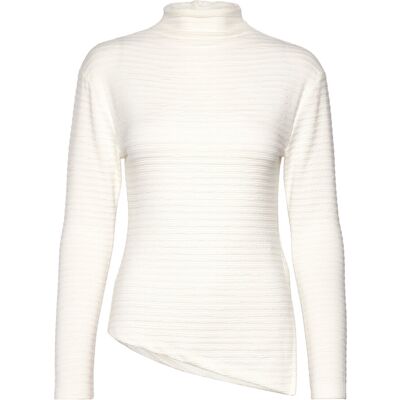 Selected Slfganna Ls T-Neck Top XS SNOW WHITE XS Selected Slfganna Ls T-Neck Top XS SNOW WHITE XS