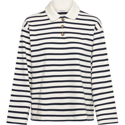 Selected Slfwada Ls Stripe Collar Top Noos M DARK SAPPHIRE M Selected Slfwada Ls Stripe Collar Top Noos M DARK SAPPHIRE M