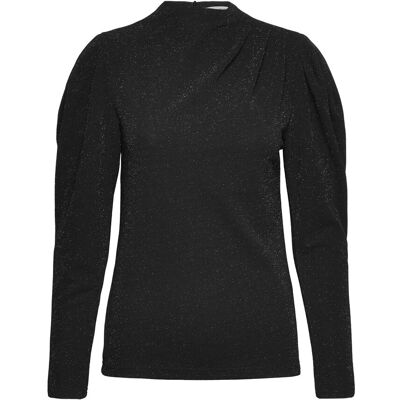 Selected Slfmarwa Ls High Neck Top L BLACK L Selected Slfmarwa Ls High Neck Top L BLACK L