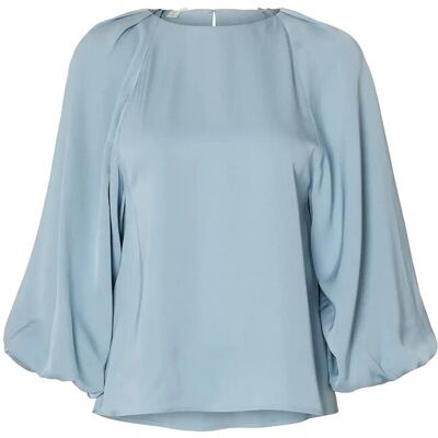 Selected Slflaurina 3/4 Top Noos 44 DUSTY BLUE 44 Selected Slflaurina 3/4 Top Noos 44 DUSTY BLUE 44