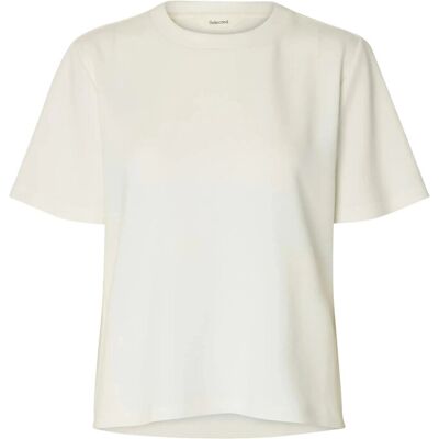 Selected Slftenny Ss Boxy O-Neck Tee Noos L SNOW WHITE L Selected Slftenny Ss Boxy O-Neck Tee Noos L SNOW WHITE L