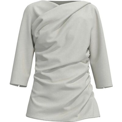 Selected Slfira-Carolina 3/4 Top M SNOW WHITE M Selected Slfira-Carolina 3/4 Top M SNOW WHITE M
