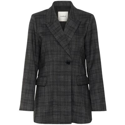Soaked Slevonne Fitted Blazer M BLACK SUITING CHECK M Soaked Slevonne Fitted Blazer M BLACK SUITING CHECK M