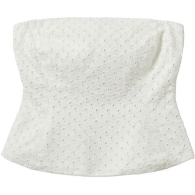 Sofie Schnoor Avasw Corset Denim Top 34 OFF WHITE 34 Sofie Schnoor Avasw Corset Denim Top 34 OFF WHITE 34