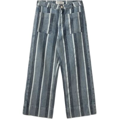 Sofie Schnoor Toulousesw Striped Cropped Jeans 34 BLUE&WHITE DENIM STRIPE 34 Sofie Schnoor Toulousesw Striped Cropped Jeans 34 BLUE&WHITE DENIM STRIPE 34