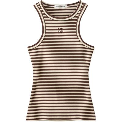 Sofie Schnoor Becasw Striped Rib Tank Top XL BROWN STRIPED XL Sofie Schnoor Becasw Striped Rib Tank Top XL BROWN STRIPED XL