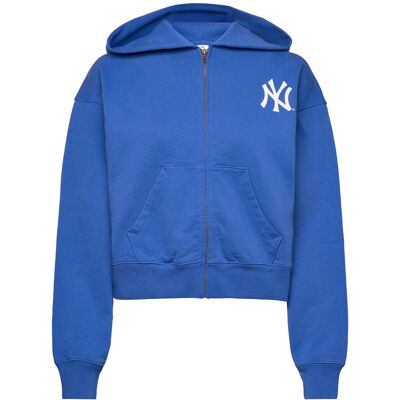 Sporty & Rich Yankees Serif Cropped Zip Hoodie M TEAM BLUE M Sporty & Rich Yankees Serif Cropped Zip Hoodie M TEAM BLUE M