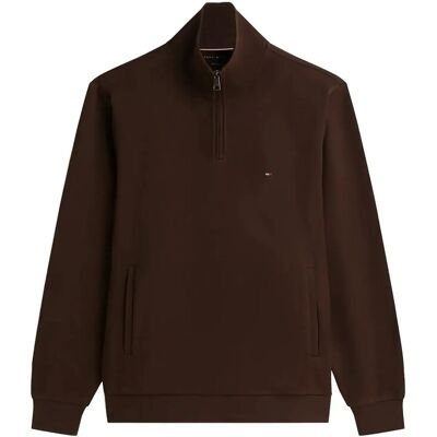 Tommy Hilfiger Essential Intechno 1/4 Zip L CHOCOLATE L Tommy Hilfiger Essential Intechno 1/4 Zip L CHOCOLATE L