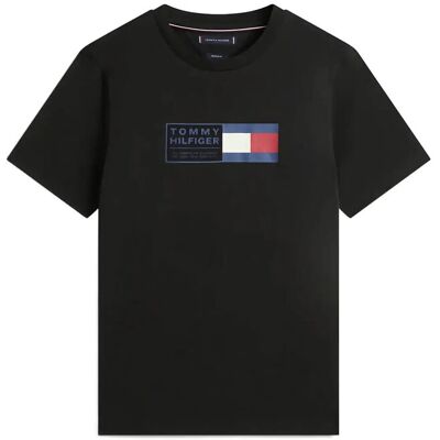 Tommy Hilfiger Brand Love Text Box Tee M BLACK M Tommy Hilfiger Brand Love Text Box Tee M BLACK M