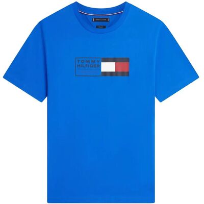 Tommy Hilfiger Brand Love Text Box Tee M REGAL BLUE M Tommy Hilfiger Brand Love Text Box Tee M REGAL BLUE M