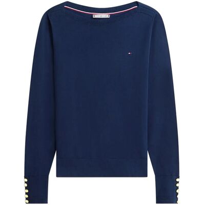Tommy Hilfiger Co Jersey Fine Gg Boat-Nk Ls Swt S DARK NIGHT NAVY S Tommy Hilfiger Co Jersey Fine Gg Boat-Nk Ls Swt S DARK NIGHT NAVY S