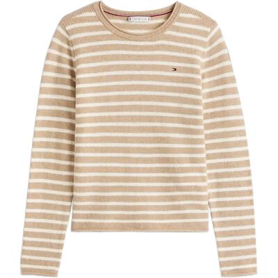 Tommy Hilfiger Soft Wool C-Nk Ls Sweater XXL SAFARI CANVAS HTR/IVORY PETAL STP XXL Tommy Hilfiger Soft Wool C-Nk Ls Sweater XXL SAFARI CANVAS HTR/IVORY PETAL STP XXL
