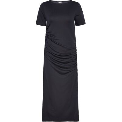 Tommy Hilfiger Slash Nk Rouched Midi Dress Ss S DESERT SKY S Tommy Hilfiger Slash Nk Rouched Midi Dress Ss S DESERT SKY S