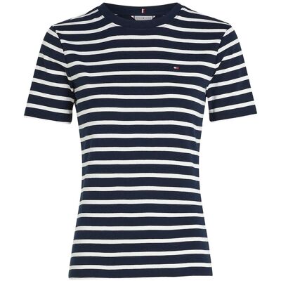 Tommy Hilfiger Slim Cody C-Nk Ss 1 X BRETON STRIPE DARK NIGHT ECRU 1 X Tommy Hilfiger Slim Cody C-Nk Ss 1 X BRETON STRIPE DARK NIGHT ECRU 1 X