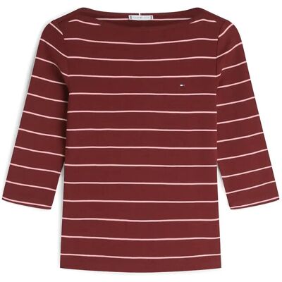 Tommy Hilfiger Cody Slim Boat-Nk 3/4 Slv M FINE STP LIBERTY RED BONITA PINK M Tommy Hilfiger Cody Slim Boat-Nk 3/4 Slv M FINE STP LIBERTY RED BONITA PINK M