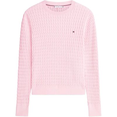 Tommy Hilfiger Cotton Cable Fine Gg C-Nk Swt M CLASSIC PINK M Tommy Hilfiger Cotton Cable Fine Gg C-Nk Swt M CLASSIC PINK M