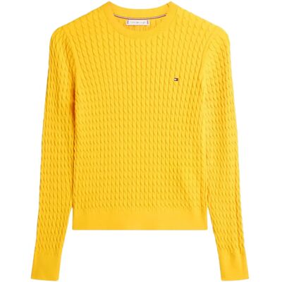 Tommy Hilfiger Cotton Cable Fine Gg C-Nk Swt M ORANGE FLASH M Tommy Hilfiger Cotton Cable Fine Gg C-Nk Swt M ORANGE FLASH M