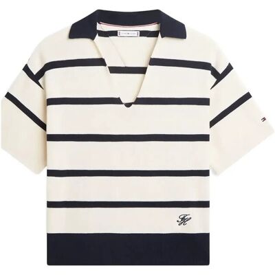 Tommy Hilfiger Mini Stp Co Open Polo Ss Swt L BIG STP CALICO DARK N NAVY L Tommy Hilfiger Mini Stp Co Open Polo Ss Swt L BIG STP CALICO DARK N NAVY L