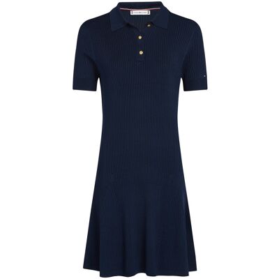 Tommy Hilfiger Rib Button F&F Polo Swt Dress XL DARK NIGHT NAVY XL Tommy Hilfiger Rib Button F&F Polo Swt Dress XL DARK NIGHT NAVY XL