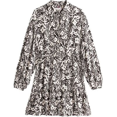 Tommy Hilfiger Vis Jacquard Short Dress 34 TROPICAL FLORAL BLACK 34 Tommy Hilfiger Vis Jacquard Short Dress 34 TROPICAL FLORAL BLACK 34
